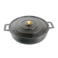 Frigideira Alça de Alumínio Fundido Craqueada Preta 45cm - 2