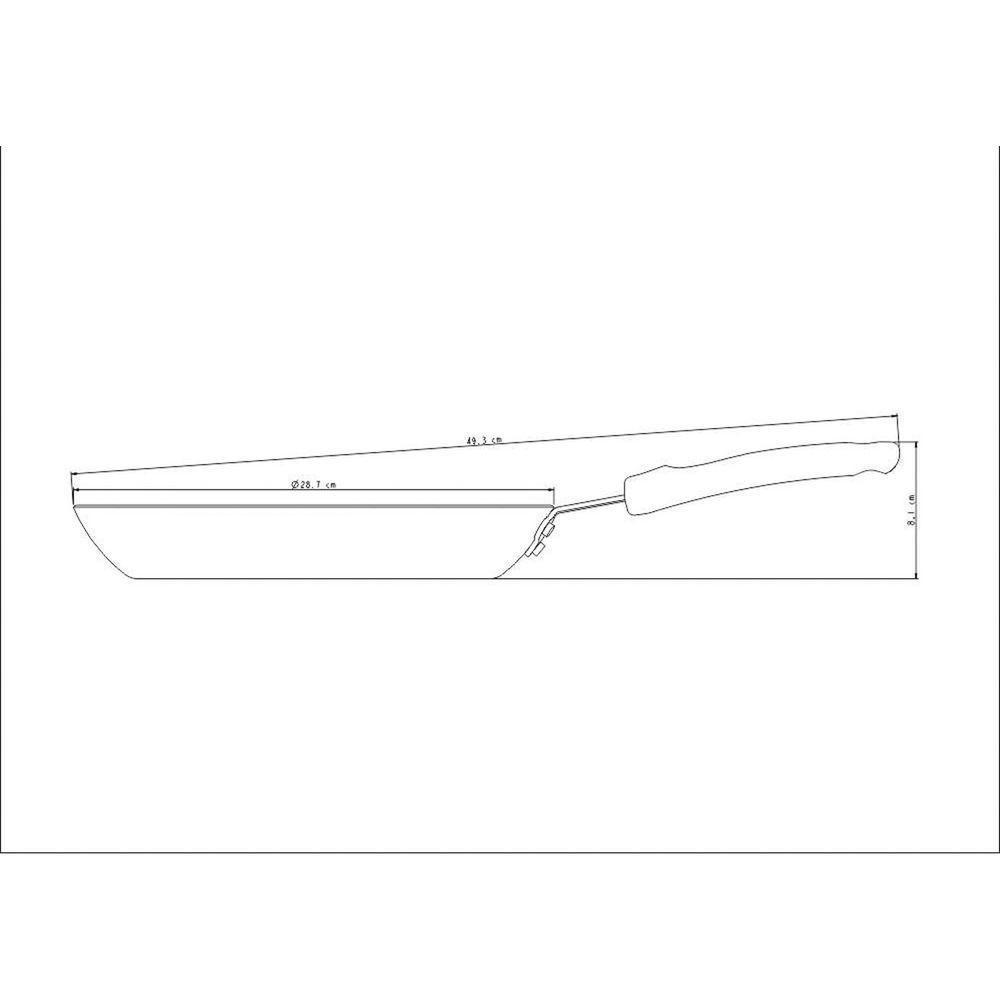 Frigideira Profissional Alumínio Acabamento Lixado Revestimento Cerâmico 28cm 2l - 3