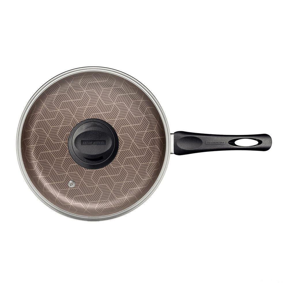 Frigideira Reta Paris 22cm 1,7l Antiaderente Starflon Max Vermelho Com Tampa De Vidro - 3