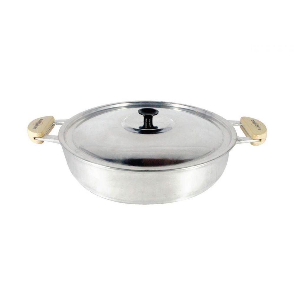 Frigideira Panela Alumínio Fundido Polida Alça Meia Lua 36cm - 2