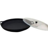 Frigideira Paella de Ferro Fundido com Tampa Diâmetro 60cm - 1