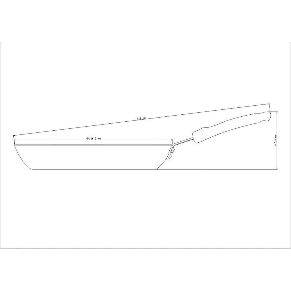 Frigideira Profissional Em Alumínio Antiaderente Externo Lixado Cabo Baquelite 30cm 2,3l - 2