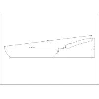 Frigideira Profissional Em Alumínio Antiaderente Externo Lixado Cabo Baquelite 30cm 2,3l - 2