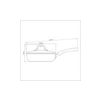 Frigideira Funda Mônaco Induction 24cm 2,7l Alumínio Antiaderente Preto Com Tampa De Vidr - 3