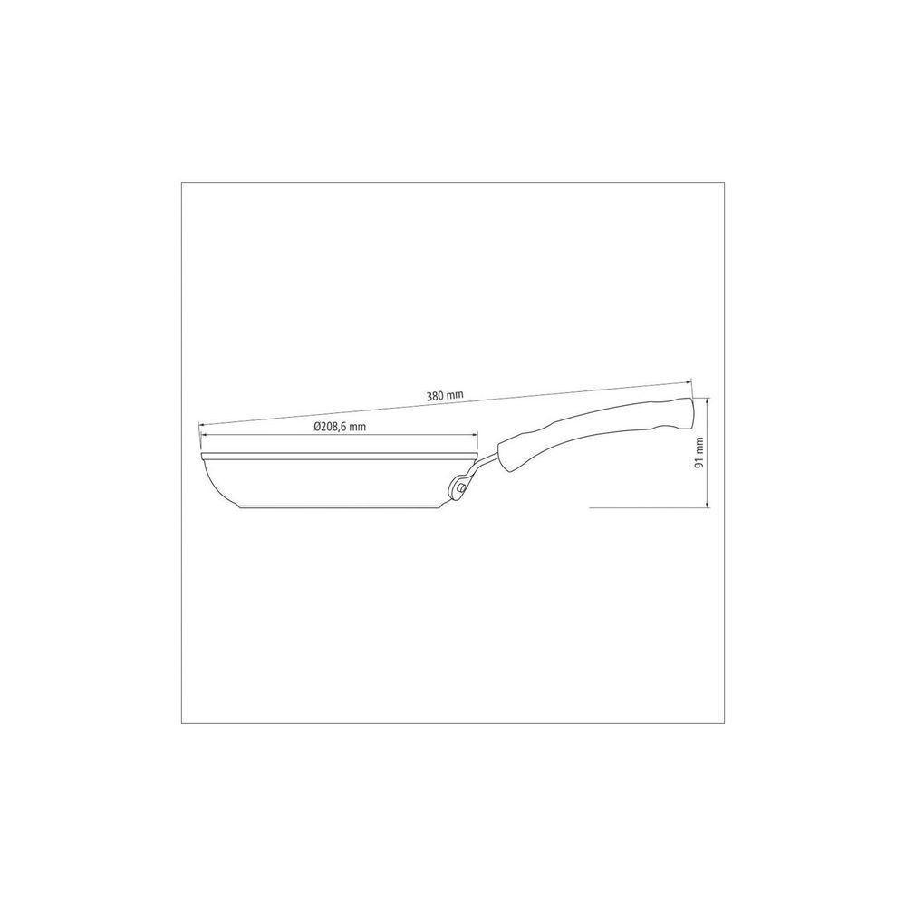 Frigideira Mônaco Induction 20cm 1l Alumínio Antiaderente Starflon Premium Preto - 3