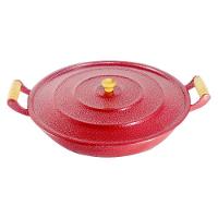 Frigideira Alumínio Fundido Craqueada Alça Madeira Trad - 2