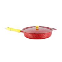 Frigideira Alumínio Craqueada Cabo de Madeira Vermelha 28cm - 2