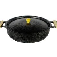 Frigideira Alumínio Craqueada Alça Meia Lua Preta 28cm - 1