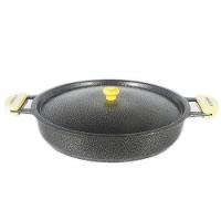 Frigideira Alumínio Fundido Craqueada Alça Meia Lua 30cm - 3