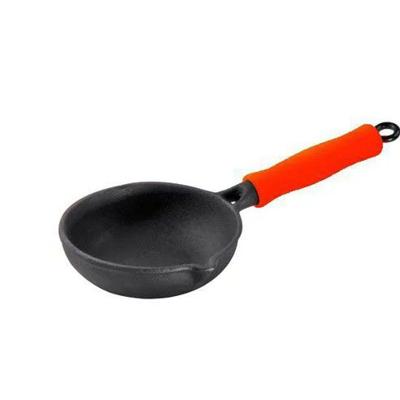 Frigideira para Ovos Ferro Fundido Cabo Silicone Vermelha