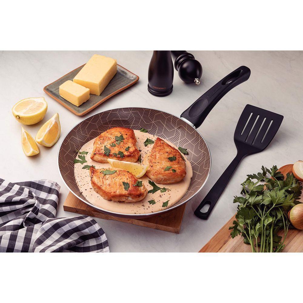 Frigideira Paris 20cm 0,8l Em Alumínio Com Antiaderente Starflon Max Vermelho Com Espátul - 2