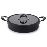 Frigideira Tegame Dom Preta 30 Cm 4,8 L Em Alumínio Com Revestimento Antiaderente, Alças Em Silicone - 1