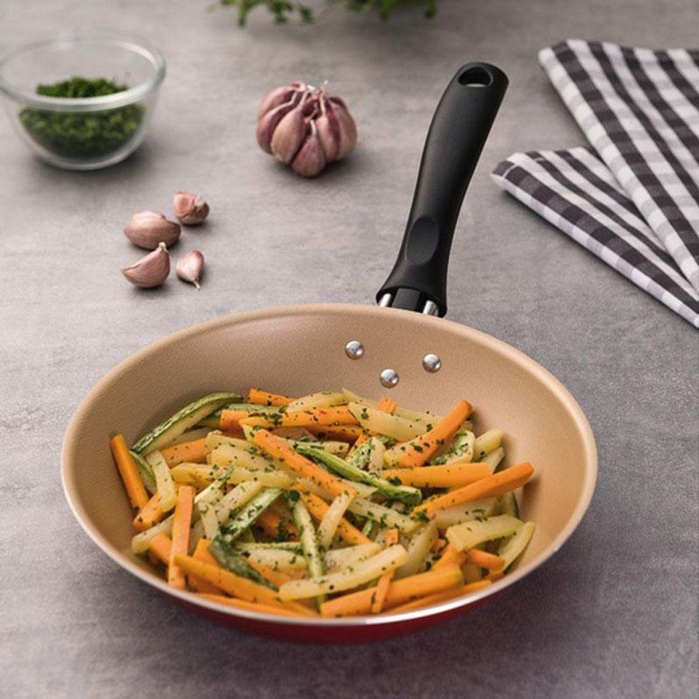 Jogo De Frigideiras Turim Em Alumínio Antiaderente Starflon Vermelho 3 Pcs - Tramontina - 5