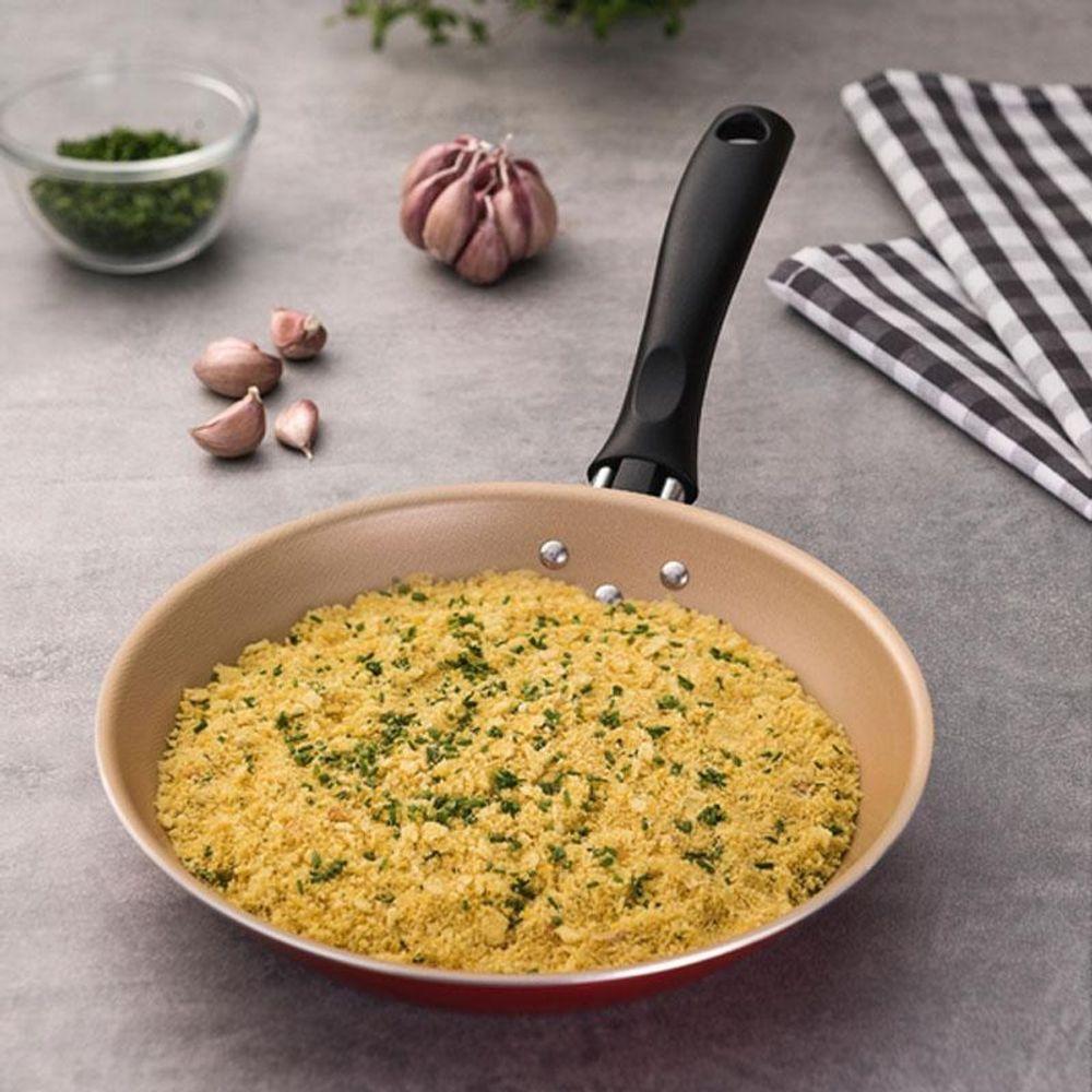 Jogo De Frigideiras Turim Em Alumínio Antiaderente Starflon Vermelho 3 Pcs - Tramontina - 6