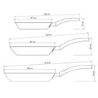 Jogo De Frigideiras Turim Em Alumínio Antiaderente Starflon Vermelho 3 Pcs - Tramontina - 22