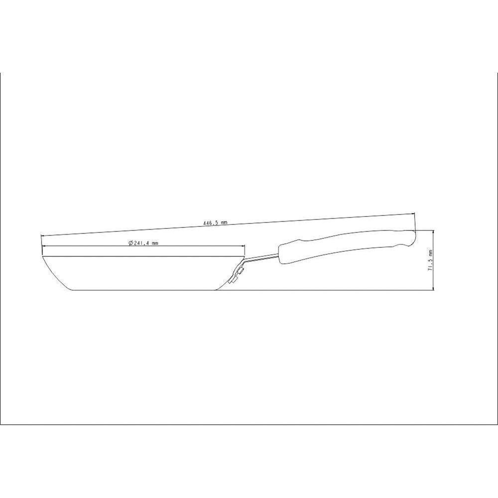 Frigideira Profissional Em Alumínio Com Interno Cerâmico E Externo Lixado 24cm 1,3l - 4