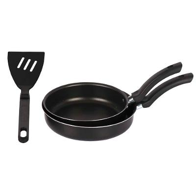 Conj Frigideiras Antiaderente 18 E 20 Espátula Preto Nacional