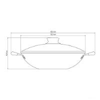 Wok Paris Com Revestimento Em Antiaderente Starflon Max Vermelho Tampa Vidro 32 Cm 4,4l - 2