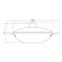 Wok Tramontina Paris Antiaderente Starflon Max Chumbo Com Tampa De Vidro 32 Cm 4,4 L Tramontina