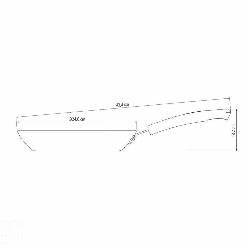 Frigideira Sicília Em Alumínio Antiaderente Starflon Excellent Avelã 24 Cm 1,2 L - 2