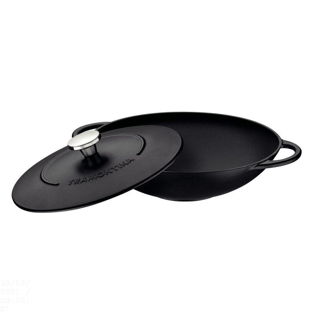 Wok Trento Em Ferro Esmaltado Com Revestimento Interno Em Antiaderente Starflon Excellent - 2