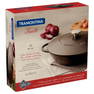 Wok Trento Em Ferro Esmaltado Com Revestimento Interno Em Antiaderente Starflon Excellent