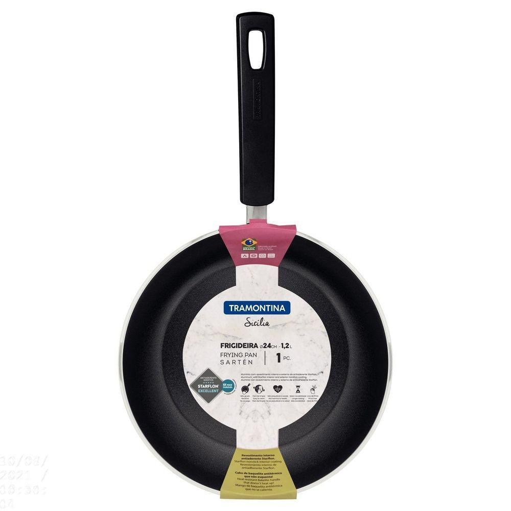 Frigideira Sicília Em Alumínio Antiaderente Starflon Excellent Vermelho 24 Cm 1,2 L - 4