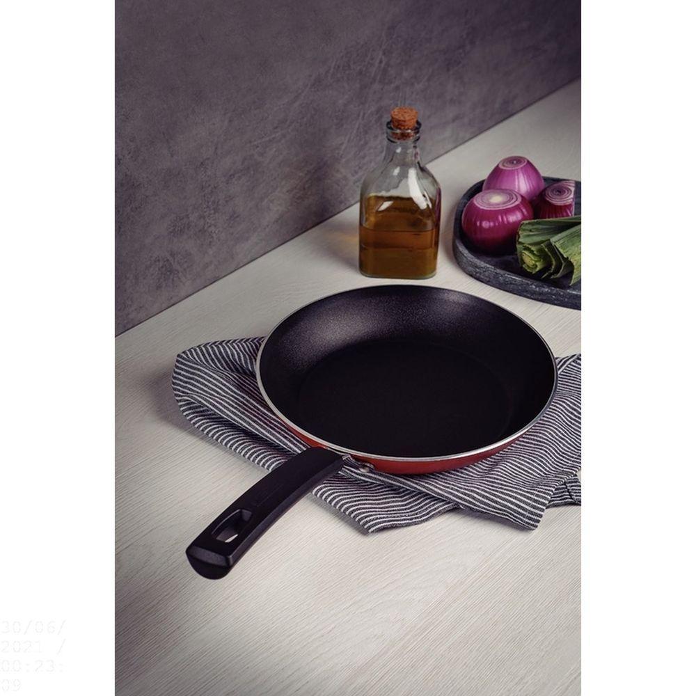 Frigideira Sicília Em Alumínio Antiaderente Starflon Excellent Vermelho 24 Cm 1,2 L - 5
