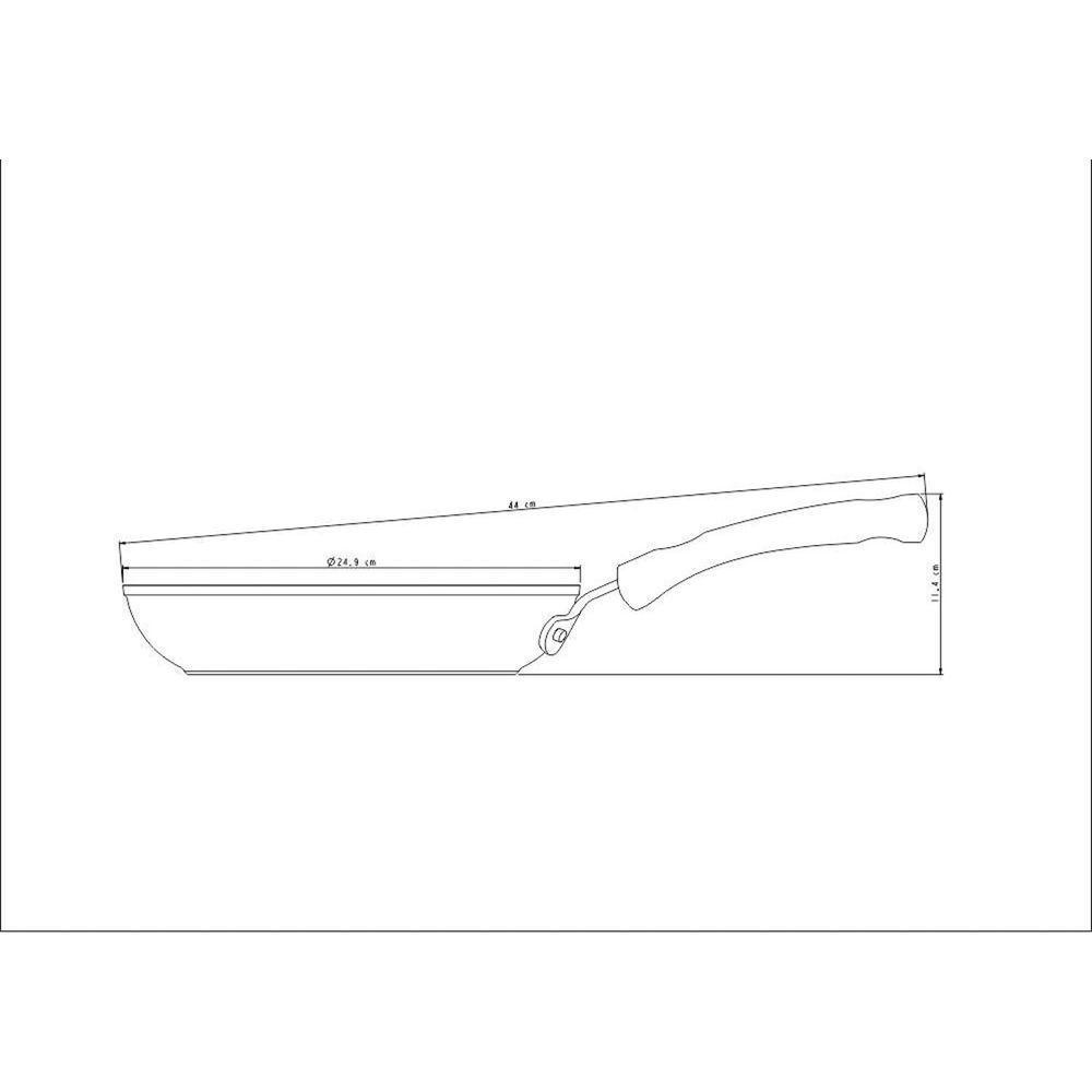 Frigideira Tramontina Profissional Alumínio Antiaderente Starflon T3 Externo Lixado 24cm Tramontina - 2