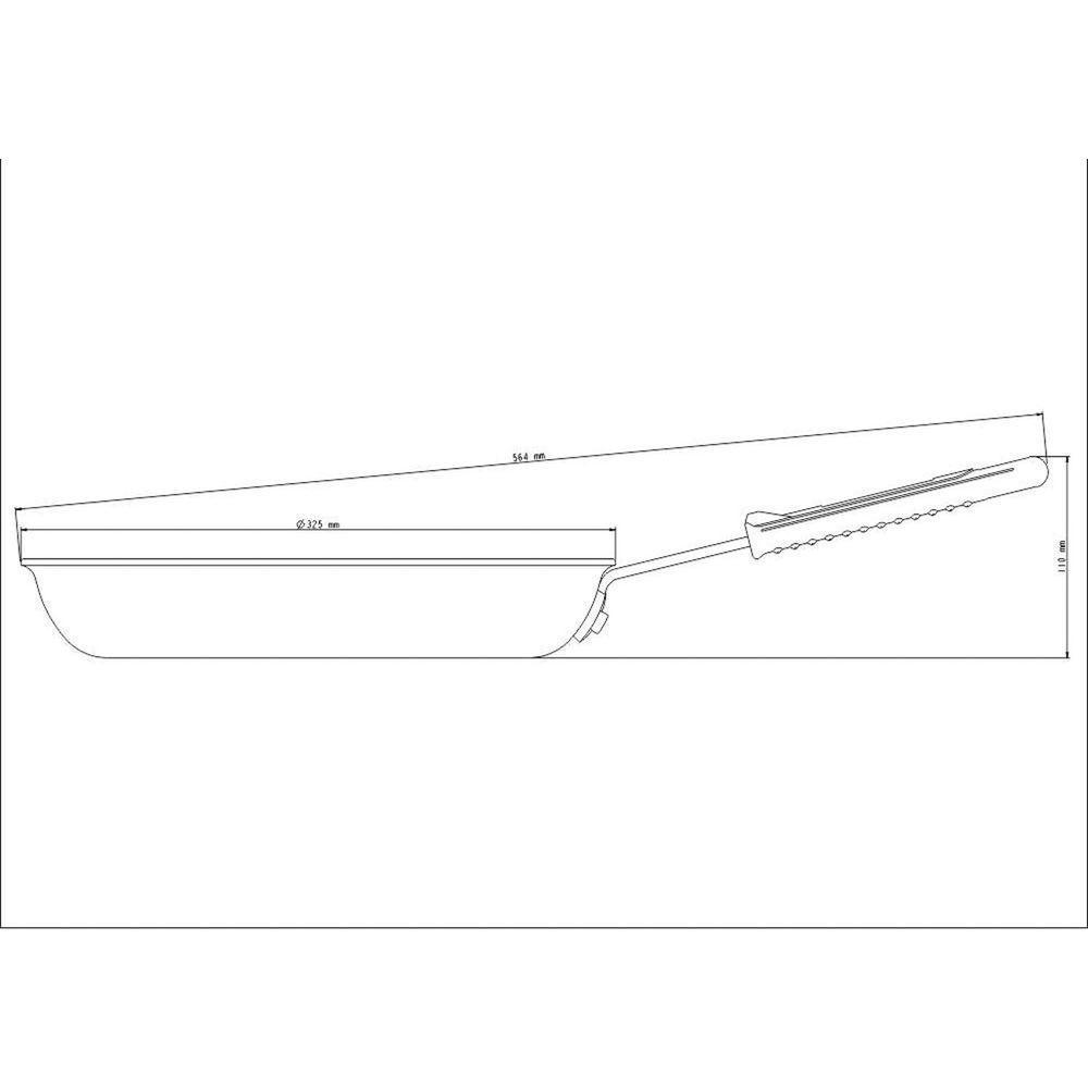 Frigideira Profissional Alimínio Antiaderente Externo Lixado Cabo Silicone Removível 30cm - 3