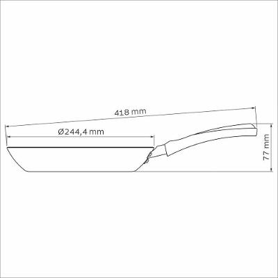 Frigideira Em Alumínio Com Revestimento Interno Em Antiaderente Starflon Max E Externo Si