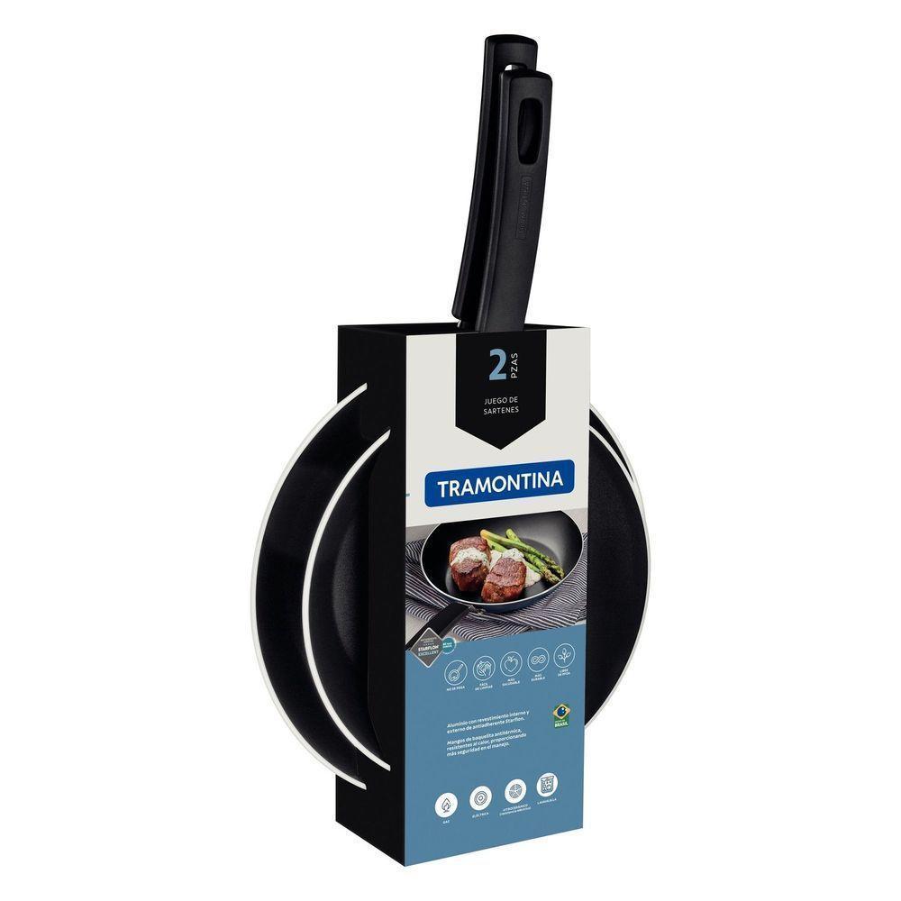 Jogo De Frigideiras Sicília Em Alumínio Com Revestimento Interno E Externo Em Antiaderent - 2