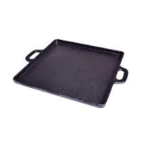 Bifeteira De Ferro Fundido Lisa Quadrada Alça Ferro 30X30Cm - 1