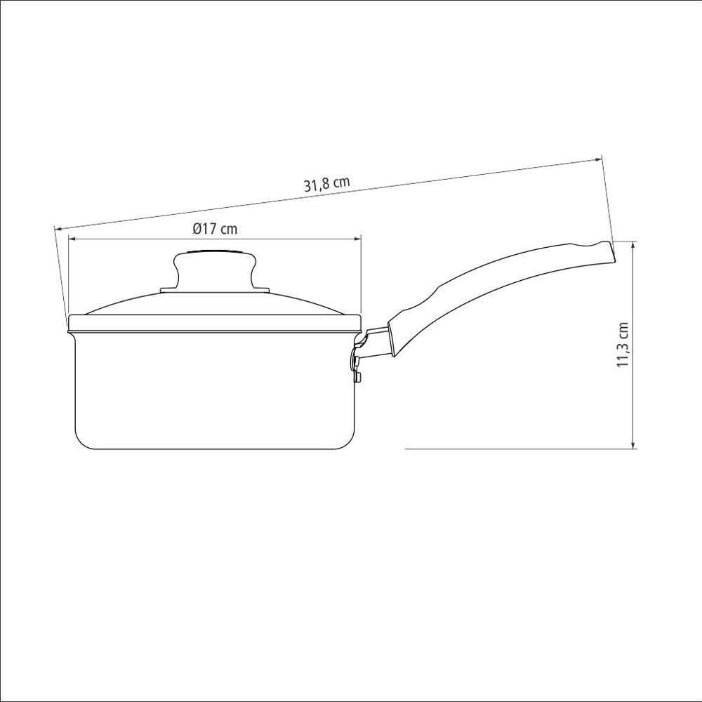 Panela Turim Antiaderente Ptc3 16cm Chumbo E Espátula De Silicone Verano Vermelho - Tramontina - 6