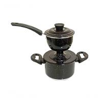 Cuscuzeira Individual De Aluminio Preta Pig 800ml Docesar - 1