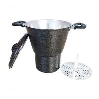 Cuscuzeira Grande De Alumínio Preta Craqueada 2.8l Extang - 1