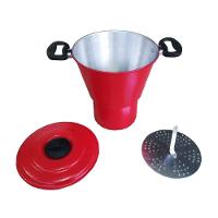 Cuscuzeira De Alumínio Vermelha Craqueada 2.8 Litros Extang - 2