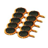 Kit 10 Chapas Petisco Redonda Copa 2022 Com Suporte 20X4Cm - 1