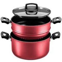 Cozivapor Antiaderente Com Tampa De Vidro Cereja Mta 8962 - 6