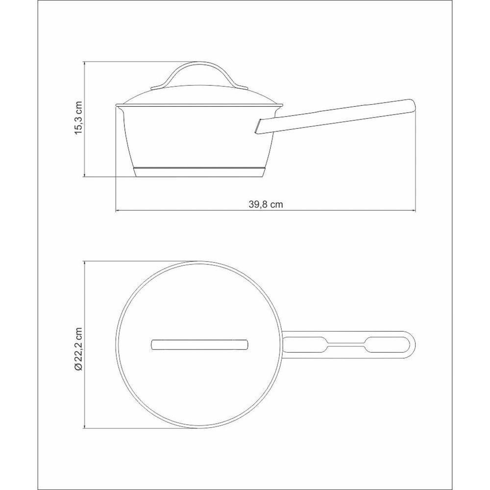 Panela Tramontina Allegra Em Aço Inox Com Fundo Triplo 20 Cm 2,7 L Tramontina - 6