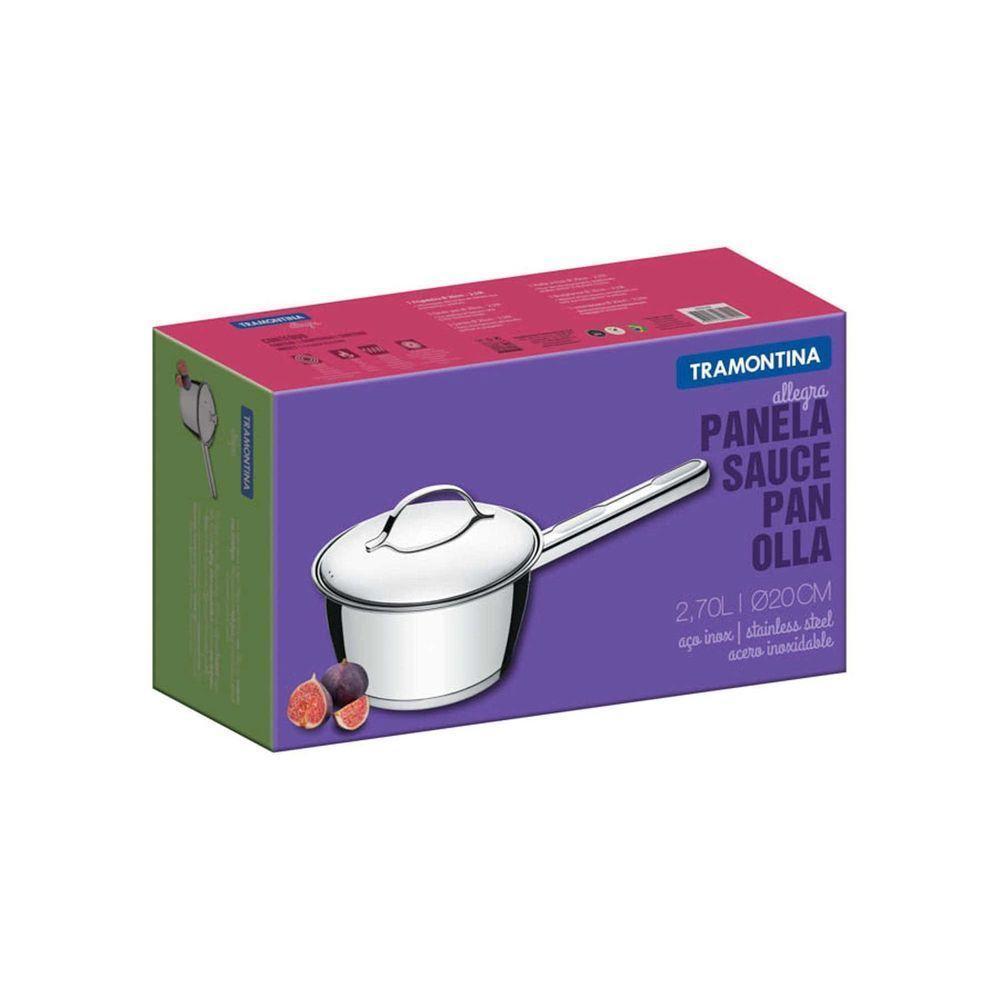 Panela Tramontina Allegra Em Aço Inox Com Fundo Triplo 20 Cm 2,7 L Tramontina - 10