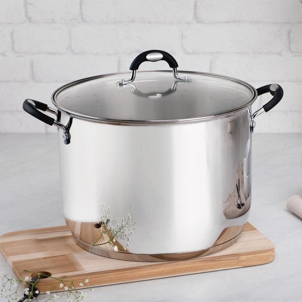 Caldeirão Astro Silicone Em Aço Inox Fundo Triplo Tampa De Vidro 30 Cm 15,2 L - Tramontina 62125300 - 4