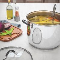 Caldeirão Astro Silicone Em Aço Inox Fundo Triplo Tampa De Vidro 30 Cm 15,2 L - Tramontina 62125300 - 5