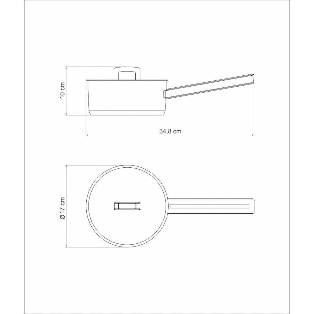 Panela Tramontina Brava Em Aço Inox Fundo Triplo Com Tampa Plana E Cabo 16 Cm 1,4 L Tramontina - 3
