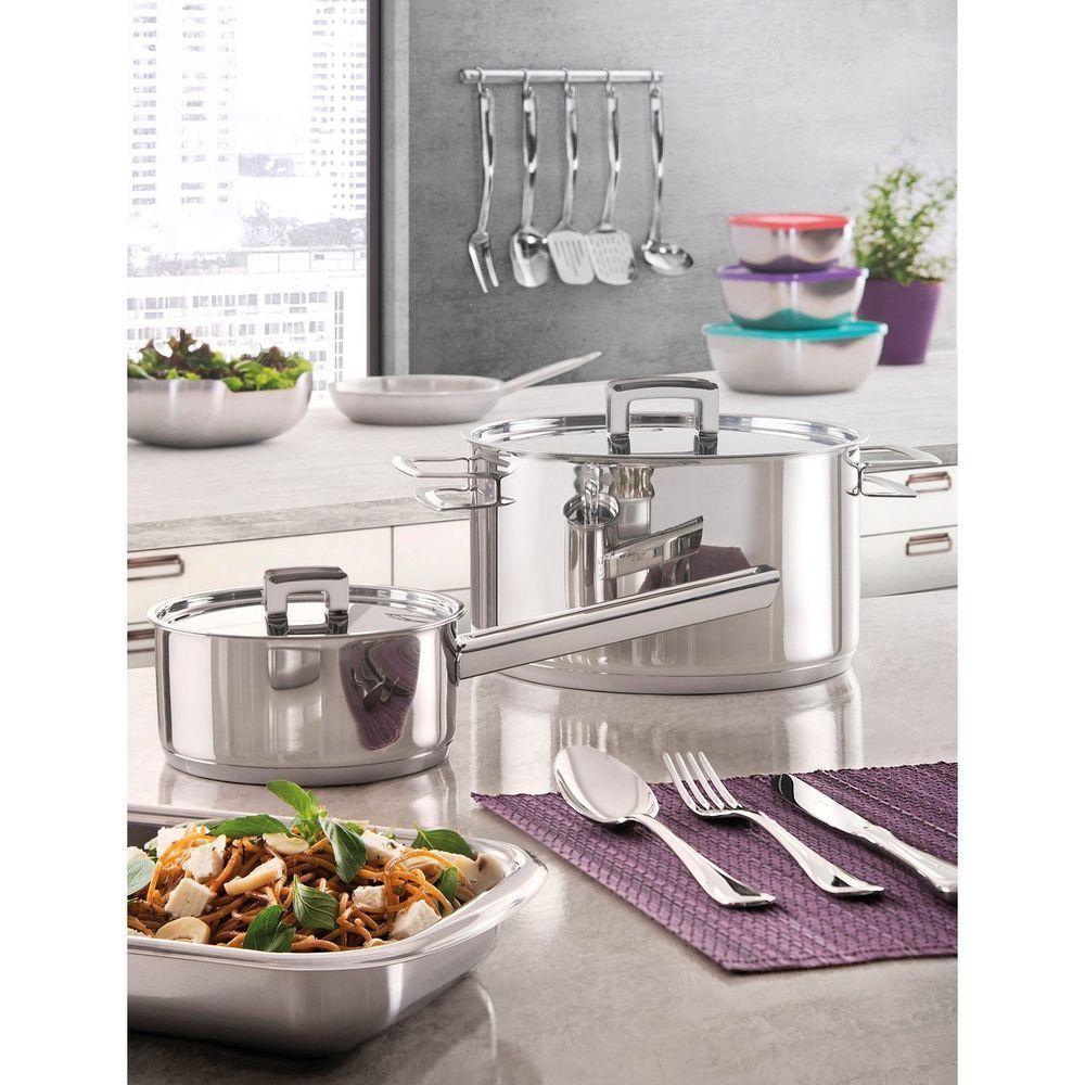 Panela Tramontina Brava Em Aço Inox Fundo Triplo Com Tampa Plana E Cabo 16 Cm 1,4 L Tramontina - 4