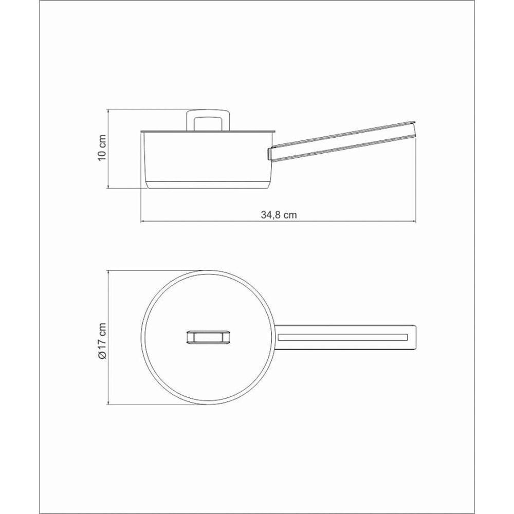 Panela Tramontina Brava Em Aço Inox Fundo Triplo Com Tampa Plana E Cabo 16 Cm 1,4 L Tramontina - 8