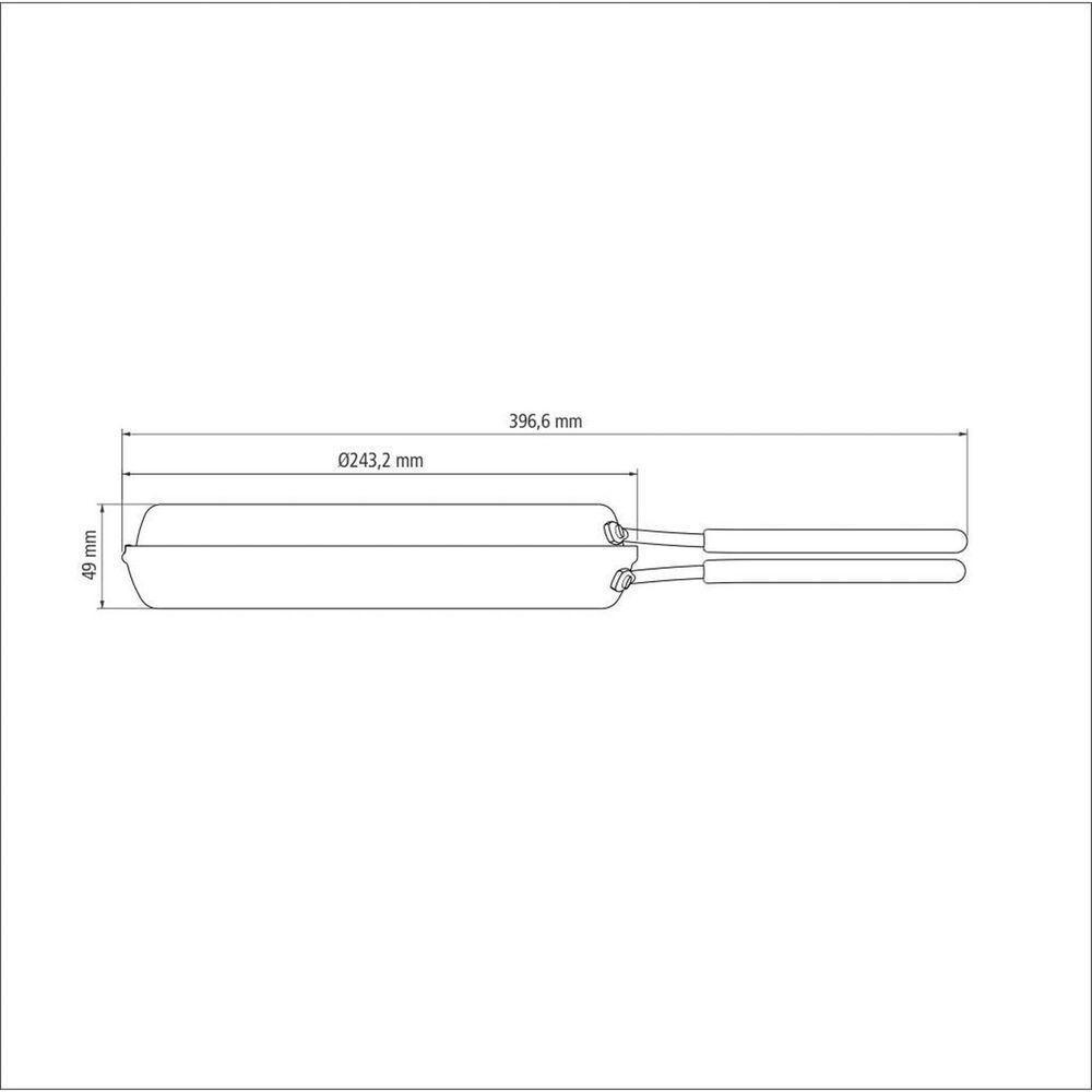 Omeleteira Rasa Loreto Em Alumínio Com Revestimento Interno Antiaderente ø24cm Vermelho - 3