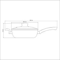 Fritadeira Multiuso Paris 24cm 2,8l Chumbo Em Alumínio Com Antiaderente Starflon Max