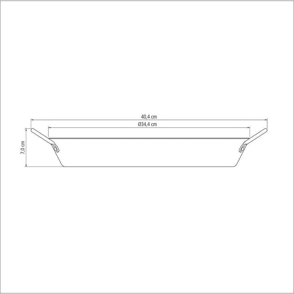 Paellera Loreto Alumínio Revestimento Antiaderente Starflon Alças Aço Inox Grafite 3,7l - 4