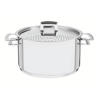 Espagueteira Brava Em Aço Inox Fundo Triplo Tampa Perfurada 24 Cm 6,1 L - Tramontina 62417240 - 1